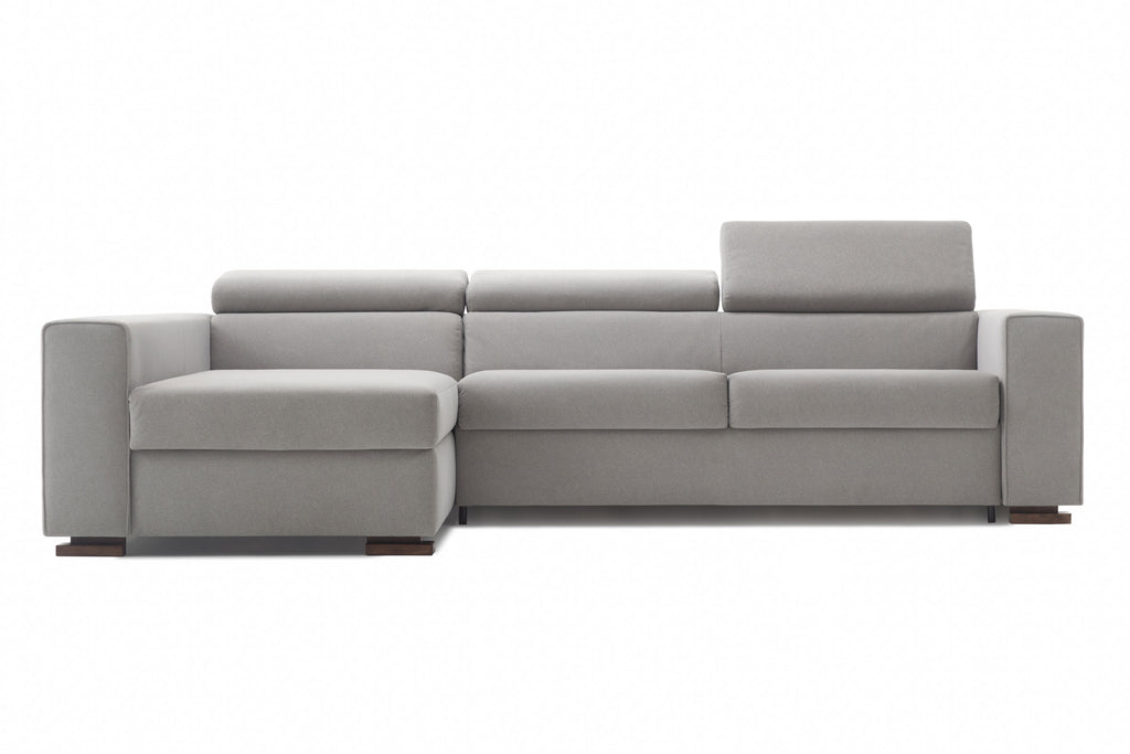 VIVA Designer Schlafsofa mit Chaiselongue von EXTRAFORM mit individuell verstellter Kopfstütze