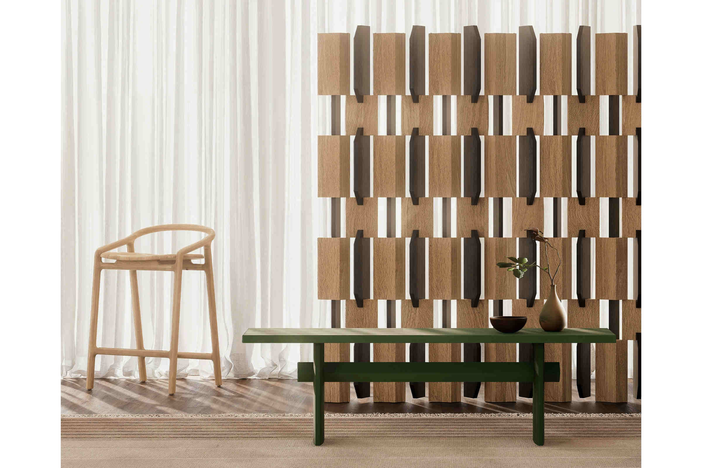 Designer Paravent in einem modernen Ambiente