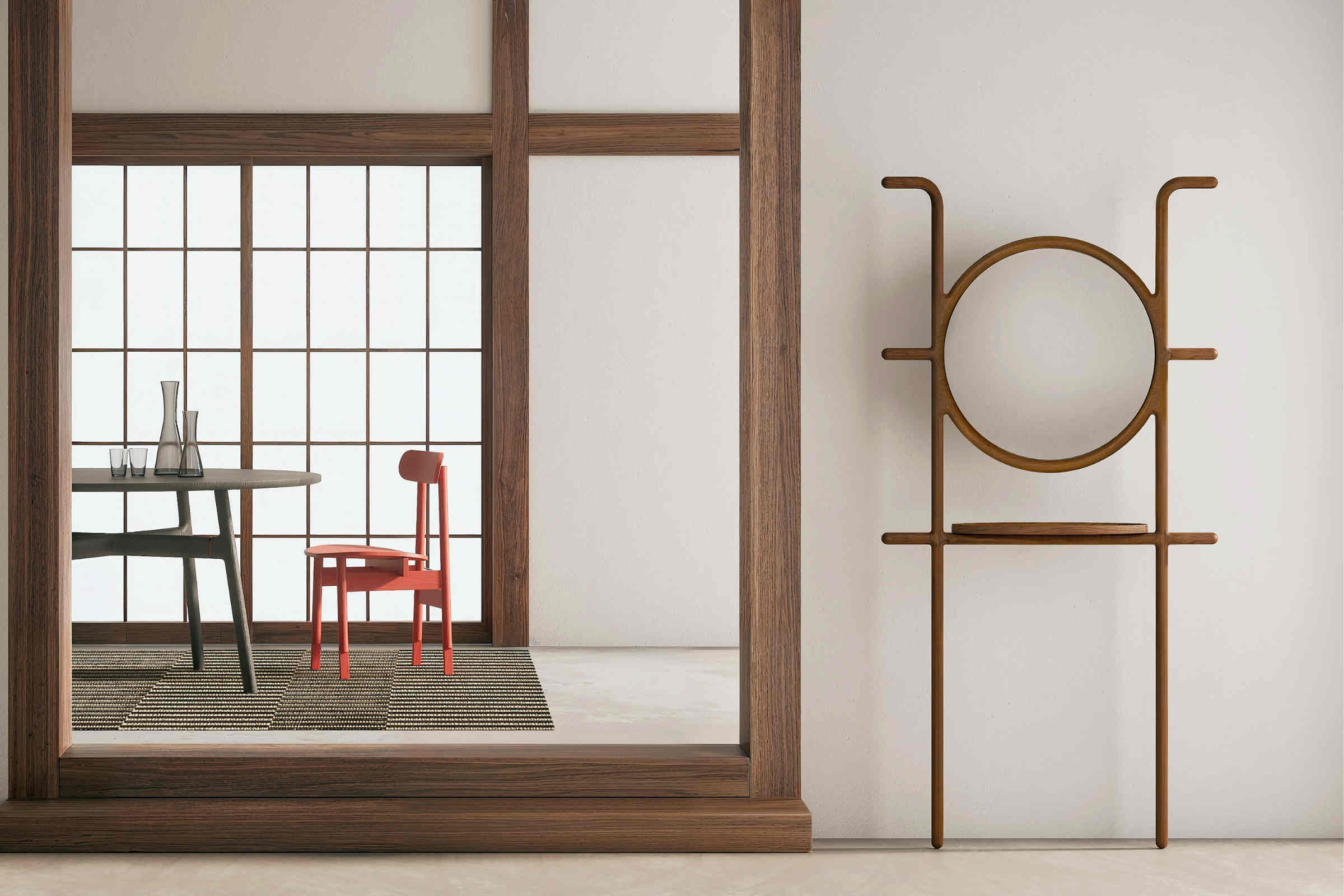 Designer-Garderobenständer in einem modernen Ambiente