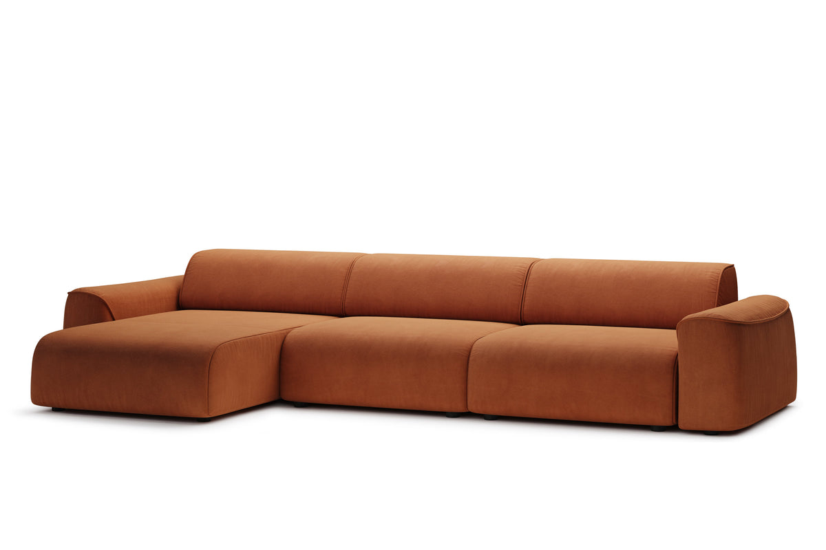 Mit Chaiselongue links von EXTRAFORM in Orange