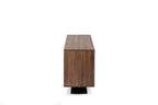 Seitliche Ansicht des Sideboards aus Nussbaum