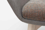 Detail von Sitzpolster, Bezug und Ziernaht