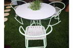 ATAMAN Designer Gartentisch Rund mit Stühlen in Outdoor-Umgebung